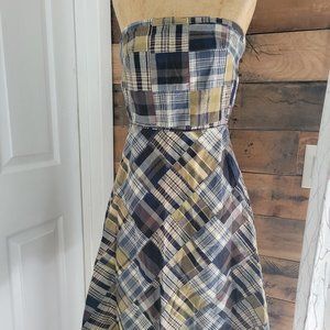 Carole Little Patchwork Dress Sleeveless Sz 4